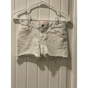 4/$25  Cat and Jack Girls white jean shorts size L(10/12)